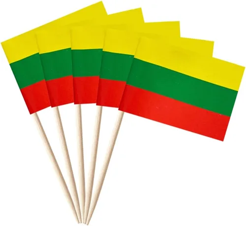 Miniatura 39 de stidsds 100 banderas de Albania con palillos de dientes de Albania, mini adornos pequeños para cupcakes albaneses, banderas de palo para fiesta