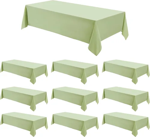 Miniatura 51 de Manteles rectangulares de 60 x 120 pulgadas, paquete de 2 manteles negros para 6 pies, lavables, decorativos, de lino y poliéster, para mesa