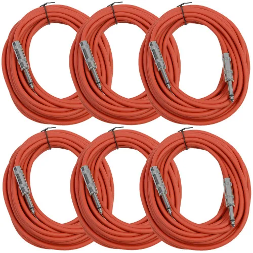 Miniatura 21 de Seismic Audio Cables de guitarra para altavoces, cables de guitarra TS de ¼ pulgadas, 3 pies, multicolor, paquete de 6 Color múltiple