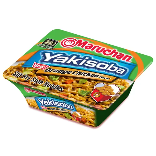 Miniatura 2 de Maruchan Pollo naranja Yakisoba, fideos Ramen instantáneos japoneses, 4.23 onzas, 8 unidades (paquete de 5)