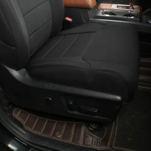 Miniatura 2 de EKR Fundas para asientos de Tundra de ajuste personalizado para Toyota Tundra Double Cab 2014 2015 2016 2017 2018 2019 2020 2021 - Neopreno (negro)