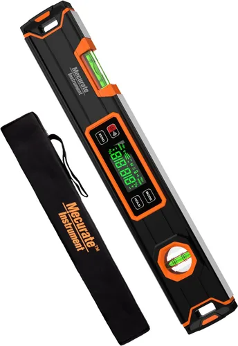 Miniatura 8 de Mecurate Nivel Digital de 10 Pulgadas, Herramienta de Nivel de Torpedo Profesional de Precisión Inteligente, Pantalla LCD Brillante, Alertas