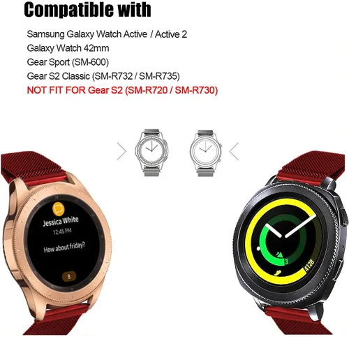 Miniatura 2 de Correa compatible con Galaxy Watch 4/4 Classic / 5/5 Pro / 6/6 classic / 3 1.614 in / Galaxy Watch 1.654 in / Active 2, correa de repuesto de malla