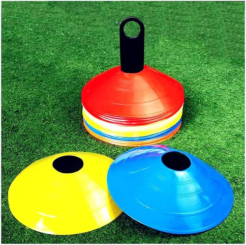 Miniatura 4 de Conos de fútbol (50 unidades), cono de disco de entrenamiento de agilidad, cono deportivo de plástico con bolsa de transporte y soporte para fútbol