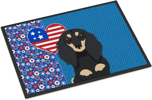 Miniatura 145 de Caroline's Treasures WDK5119JMAT Airedale Terrier USA - Tapete para interiores o exteriores, 24 x 36 pulgadas, tapete para puerta delantera