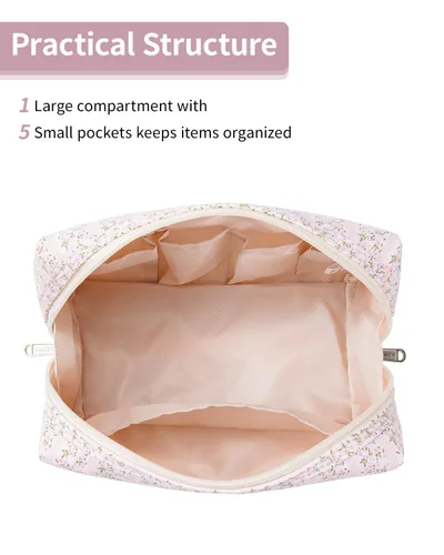 Miniatura 3 de Bolsa de cosméticos Narwey linda bolsa de maquillaje bolsa de viaje bolsa de maquillaje con cierre de cremallera para mujeres y niñas YA-capullos