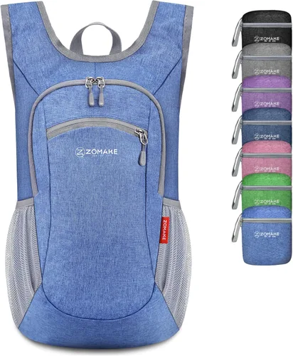 Miniatura 13 de ZOMAKE Mochila ultraligera plegable de 20L, mochilas plegables pequeñas resistentes al agua para senderismo, mochila de día colapsable para mujeres