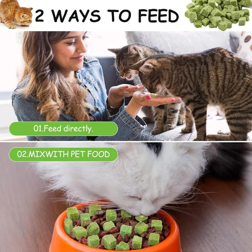 Miniatura 7 de 60g de hierba gatera para gatos, snacks de hierba gatera deshidratados al congelar para la dentición de gatitos, juguetes masticables comestibles