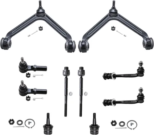 Miniatura 44 de Detroit Axle - Kit de suspensión frontal de 10 piezas para Jeep 2002-2004 Liberty, 2 brazos de control superiores con rótula 2 rótulas inferiores, 4