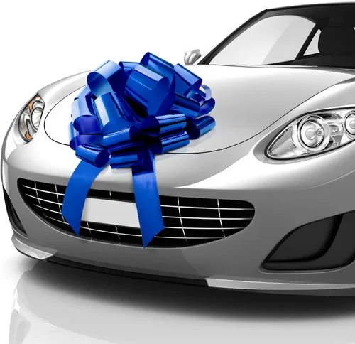 Zoe Deco - Lazo grande para automóvil - Morado metálico, 16 pulgadas - Lazo gigante para automóvil para cumpleaños, Navidad, recepción de boda,