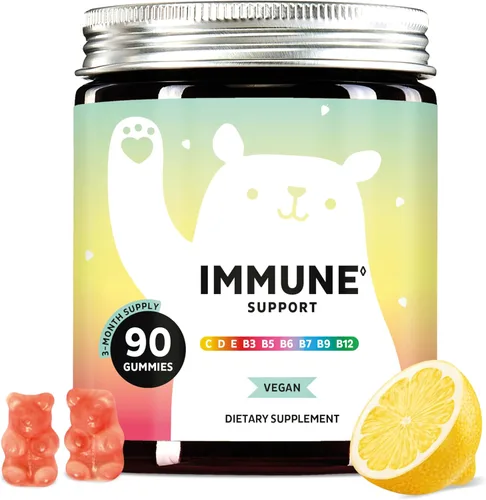 Miniatura 7 de Bears with Benefits Gomitas de apoyo inmunológico – Vitamina C, D, B6 y B12 – Impulso inmunológico diario – Veganas, con sabor natural (30 gomitas)