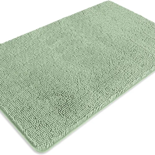 Miniatura 612 de Alfombra de baño pequeña de 12 x 18 pulgadas, lavable y absorbente, antideslizante, alfombra de baño de felpilla gruesa y suave para baño, ducha
