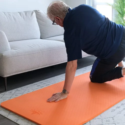 Miniatura 2 de Hatha Yoga - Tapete de yoga de 4/5 pulgadas de elastómero termoplástico, tapetes de fitness y ejercicio de gran tamaño 72 pulgadas de largo x 32