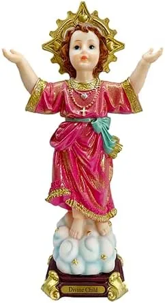 Annie's Boutique Estatua del Niño Divino Estilo Brillante Niño Santo Estatua Niño Católico Jesús Jesús Escultura (12 pulgadas)