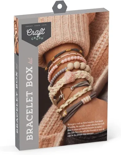 Miniatura 6 de Craft Crush — Caja de pulseras: Tonos neutros — Hace 9 pulseras increíbles — Kits de manualidades — Para mayores de 13 años, pequeño