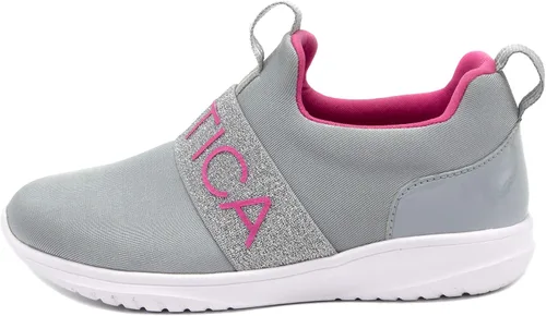 Miniatura 2 de Nautica Tenis deportivos sin cordones para niñas jóvenes, elegantes zapatos para correr y tenis para niños pequeños y grandes