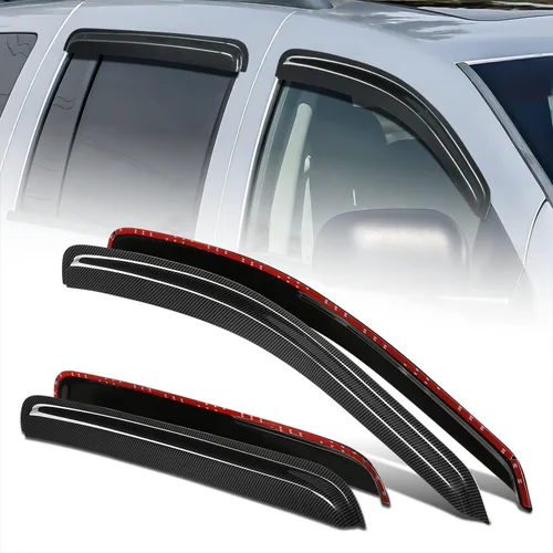 Miniatura 50 de DNA Motoring WVS-T2-0156 - Juego de 4 protectores de lluvia para ventana 04-08 Pacifica CS V6, tinte de humo, deflector de sol, viento y lluvia