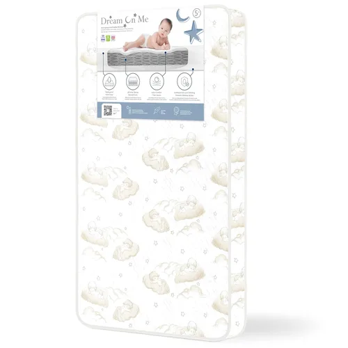 Miniatura 10 de Dream On Me Nap Nest - Colchón para cuna y niños pequeños, de doble cara - Bebés y niños pequeños, colchón impermeable de 5 pulgadas con 88 resortes