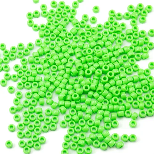 Miniatura 42 de 1000 piezas de cuentas de pony acrílicas de un solo color de 6 x 9 mm a granel para hacer joyas, aretes, trenzado de cabello Azul Oscuro