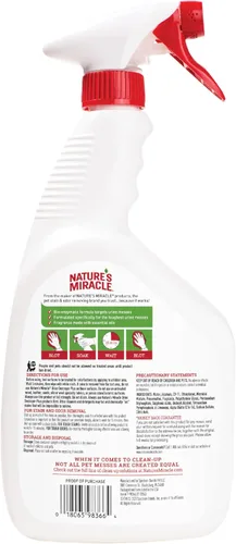 Miniatura 2 de Nature’s Miracle Destructor de Orina Plus para Perros, 32 Onzas, Fórmula Enzimática, Listo para Usar