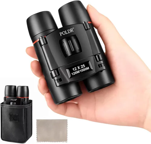 Miniatura 8 de POLDR 8x21 Binoculares pequeños, compactos y ligeros para adultos y niños, para observación de aves, viajes y turismo. Binoculares mini de bolsillo