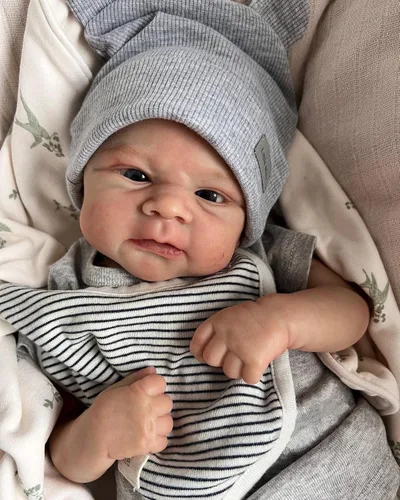 Miniatura 3 de Muñecas de bebé Reborn de 19 pulgadas, tela suave con peso, cuerpo de silicona, muñeca recién nacida, muñecas de bebé realistas que se ven reales
