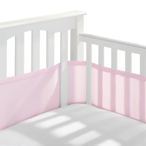 Miniatura 20 de BreathableBaby Forro de malla transpirable para cunas de tamaño completo, malla clásica de 3 mm, blanco (Tamaño 4FS cubre 3 o 4 lados)