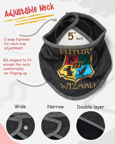 Miniatura 2 de Harry Potter Baberos bandana unisex para bebés, paquete de tres unidades, regalo para niñas y niños