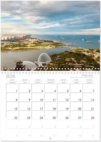 Miniatura 6 de Singapur - Ciudades modernas y naturaleza intacta. (calendario mensual de pared 2024 11.7 x 16.5 pulgadas (abierto), calendario de 14 meses CALVENDO