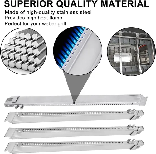 Miniatura 44 de SafBbcue 7508 - Juego de 3 tubos de acero inoxidable de 28 pulgadas para Weber Genesis Silver B/C Gold B/C Spirit 700 Spirit E-310/320 con control