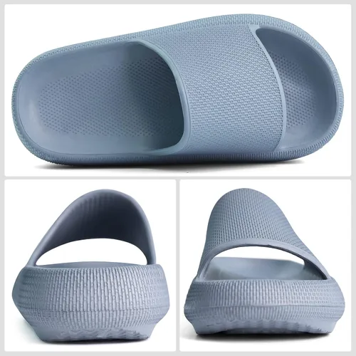 Miniatura 2 de FJPTREN Zapatos de nube para niños y niñas, sandalias acolchadas antideslizantes, zapatos de ducha ligeros, plataforma para niños, suela gruesa