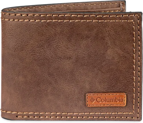 Columbia Billetera plegable para hombre, múltiples ranuras para tarjetas, ventana de identificación