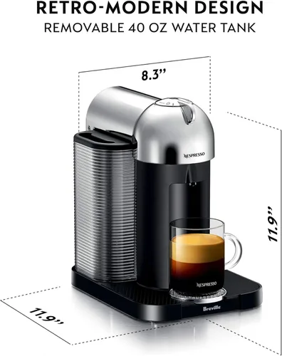 Miniatura 3 de Breville Nespresso Vertuo - Máquina de café y espresso, cromo y cápsulas VertuoLine, paquete variado de espresso, café espresso tostado medio
