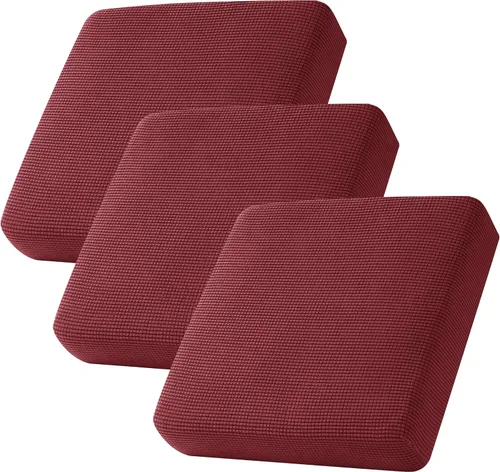 Miniatura 52 de CHUN YI - Funda elástica de cojín para sofá biplaza, funda de asiento de sofá con tela jacquard de elastano (mediana, color marfil blanco)