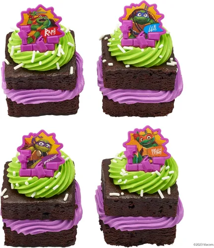 Miniatura 6 de DecoPac Anillos de poder de tortugas ninja mutantes adolescentes, decoraciones de cupcakes para fiestas de cumpleaños, pasteles y celebraciones