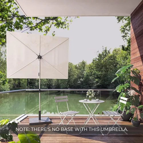 Miniatura 3 de Grand patio - Sombrilla de balcón, JENA 6x4 pies, sombrilla exterior con dosel plano rectangular versátil para patio con perilla giratoria de 360