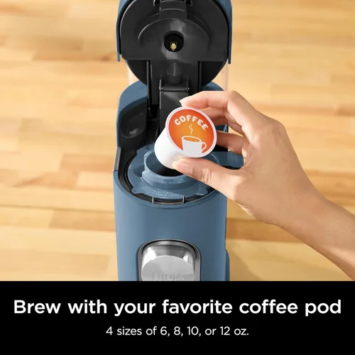 Miniatura 2 de Ninja Pods & Grounds - Cafetera de una sola porción, compatible con cápsulas K-Cup, depósito de 56 onzas, tamaños de preparación de taza de 6 onzas