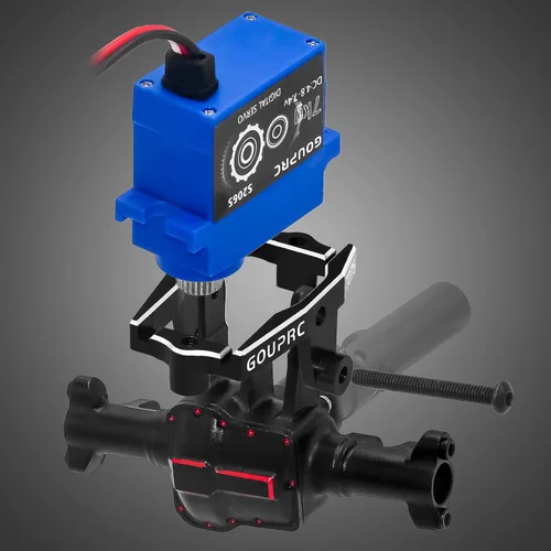 Miniatura 6 de GOUPRC 15.4 lbs 2065 Digital Micro Servo Metal Steel Gear Servo con soporte y servo bocina para 1/18 TRX4M Servo RC Car Upgrade Parts (negro)