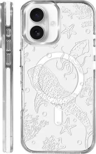 Miniatura 37 de Funda para iPhone 13/14 [compatible con Magsafe], funda magnética transparente de silicona a prueba de golpes con patrón de versículos de la Biblia
