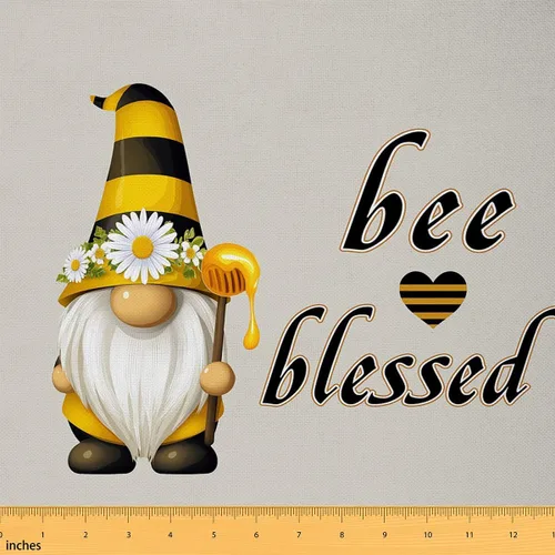 The Yard - Tela de abeja de 1 yarda de caricaturas lindas abejas decorativas impermeables para exteriores, para niños, adolescentes y adultos, tela