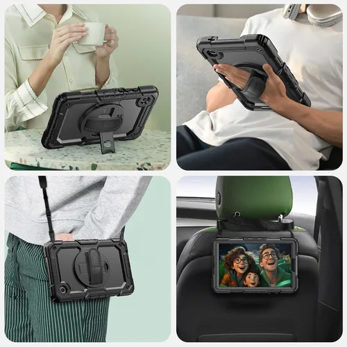Miniatura 6 de SEYMAC Funda protectora resistente a prueba de golpes para Samsung Galaxy Tab A9 de 8.7 pulgadas 2023 (SM-X110/X115/X117), resistente a prueba