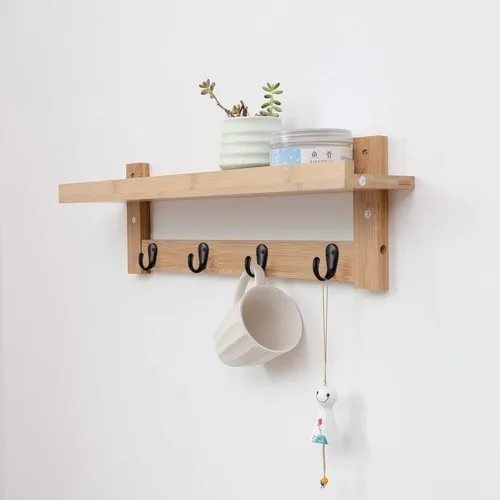 Miniatura 6 de Hotop 50 ganchos de metal para abrigos, gancho de una sola punta, para bata, montado en la pared con 110 tornillos para baño, dormitorio, cocina