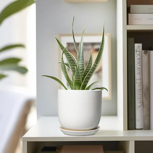 Miniatura 5 de Maceta de Cerámica para Plantas de Interior de 5 Pulgadas - Maceta Redonda para Plantas Suculentas con Agujero de Drenaje y Platillo, Decoración