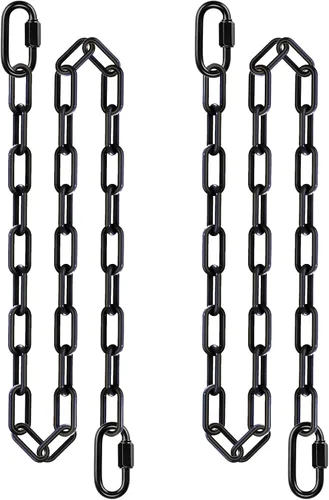 Miniatura 8 de BeneLabel 2 cadenas de columpio resistentes de 85 pulgadas con ganchos, cadenas colgantes de capacidad de 1000 libras, cadenas colgantes para 2