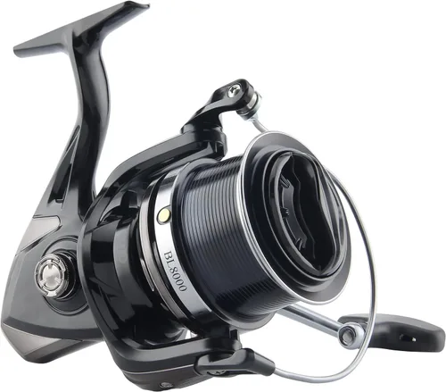 Miniatura 9 de Big Game Surf Spinning Carrete de pesca 8000/12000, 44.1 lbs de potencia de arrastre sin holgura, asiento de carrete de metal, engranaje de aleación