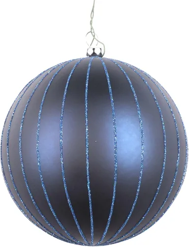 Miniatura 39 de Vickerman Adorno navideño de bola de avena mate con purpurina de 5 pulgadas. Incluye 4 piezas por bolsa.