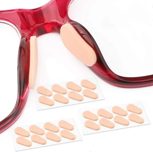 SAIGO Almohadillas de espuma suave para la nariz, autoadhesivas, antideslizantes, almohadillas de nariz finas para lentes, lentes de sol, 12 pares,