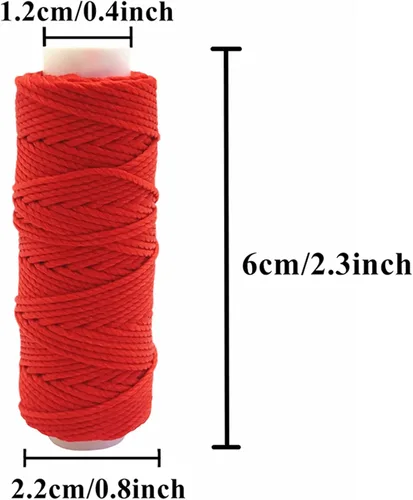 Miniatura 3 de FQTANJU Hilo de cera de 14 colores, cuerdas enceradas de poliéster y cuero, hilo de coser, cuerdas de cera para macramé, fabricación de pulseras