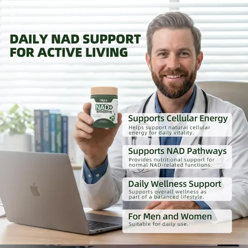 Miniatura 7 de Suplemento NAD+ con ribósido de nicotinamida y resveratrol 1000 mg - Suplemento de resveratrol NAD para hombres y mujeres - NMN alternativa