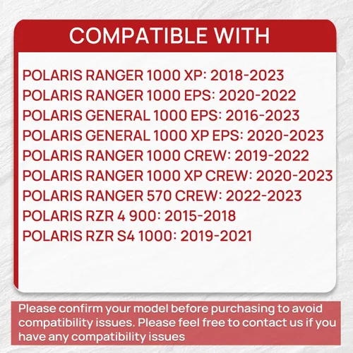 Miniatura 4 de Pastillas de freno mejoradas delanteras y traseras compatibles con Polaris Ranger XP 1000 2018-2023 General 1000 EPS 2016-2023 Ranger Crew XP 1000